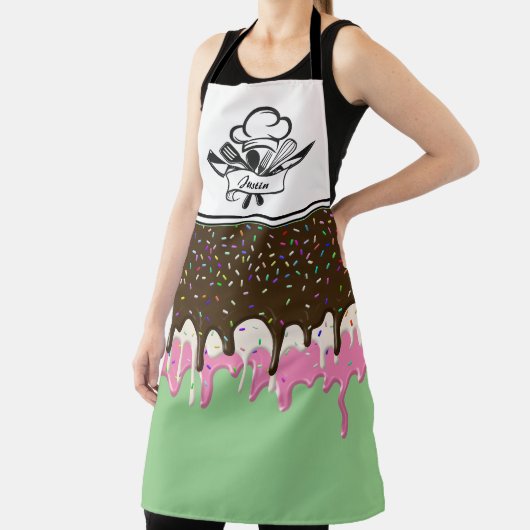 Tablier personnalisé à la crème glacée néopolite (Insitu)