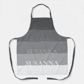Tablier personnalisé à rayures chic (Recto)