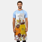 Tablier Personnalisé Abstrait floral botanique (Porté)