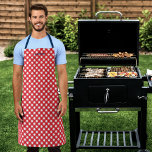 Tablier Personnalisé Ajouter Votre Nom En vichy Rouge<br><div class="desc">Tablier personnalisé avec un motif en vichy rouge avec un script bleu pour votre nom. Il fait un grand cadeau pour celui qui aime cuisiner ou barbecue. Personnalisez-le en remplaçant le texte de l'espace réservé. Pour plus d'options comme changer la police et sa taille/couleur ou l'espacement entre les lettres cliquez...</div>
