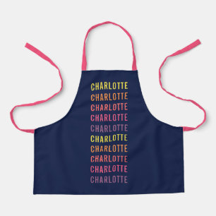 Tablier Personnalisé Ajouter Votre Nom Fun Color Gradient