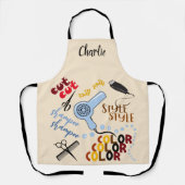 Tablier Personnalisé Au Salon De Coiffure (Recto)