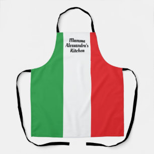 Tablier personnalisé avec drapeau italien gras d'I