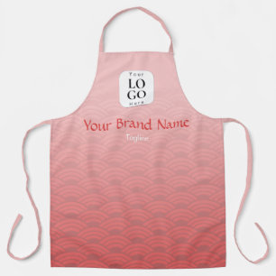 Tablier personnalisé avec logo rose poussiéreux ro