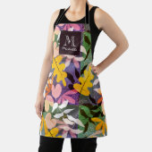 Tablier Personnalisé avec Monogramme Floral Abstra (Insitu)