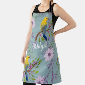 Tablier Personnalisé Botanique Joli Oiseaux Floral (Insitu)