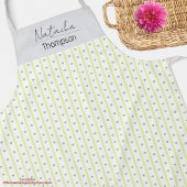 Tablier Personnalisé charmant coeur pastel motif Verdure