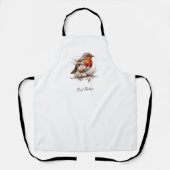 Tablier personnalisé Charming Backyard Robin (Recto)