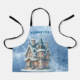 Tablier personnalisé Château de Noël pour enfants