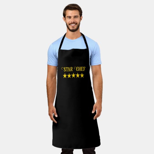 Tablier personnalisé Chef cinq étoiles (Porté)