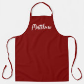 Tablier personnalisé couleur marron uni (Recto)