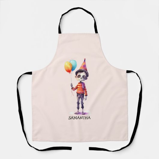 Tablier Personnalisé Cute Kid Zombie Halloween (Recto)