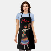 Tablier personnalisé danseuse flamenco espagnole v (Porté)