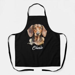 Tablier personnalisé drôle de visage de chien Ma