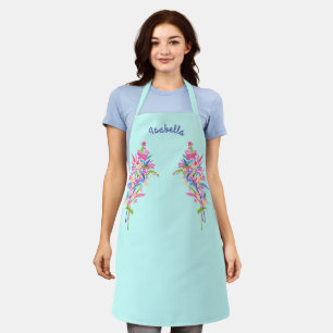Tablier Personnalisé Elegant Feminine botanique Floral Apr
