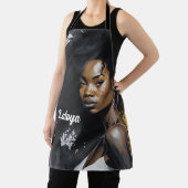 Tablier personnalisé femme noire (Insitu)