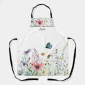 Tablier personnalisé Fleurs sauvages (Recto)