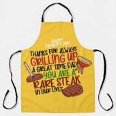 Tablier Personnalisé Funny Grill Chef Papa (Recto)