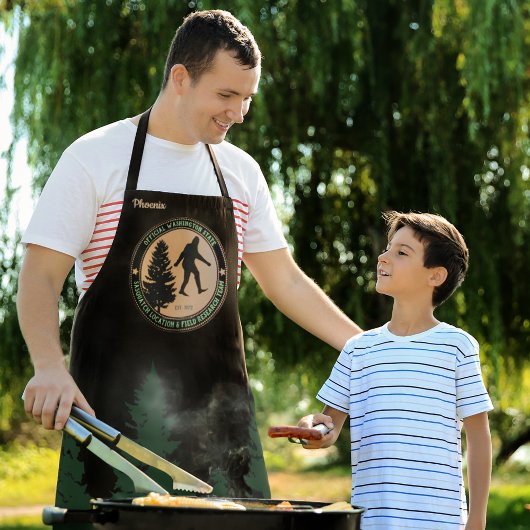 Tablier Personnalisé Funny Sasquatch Emplacement et recher