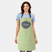 Tablier personnalisé Green Chevron (Porté)