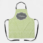 Tablier personnalisé Green Chevron (Recto)