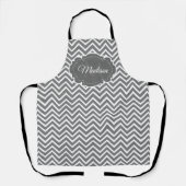 Tablier personnalisé Grey Chevron (Recto)