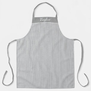 Tablier personnalisé gris et blanc