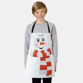 Tablier Personnalisé Joli visage Snowman souriant (Porté)