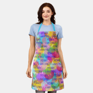 TABLIER PERSONNALISÉ JOYEUX DE COULEUR ÉPARGNÉE NOËL