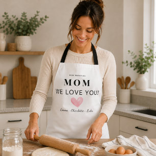 Tablier Personnalisé Maman On T'aime à la Mode