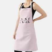 Tablier personnalisé Monogram Pastel Rose (Insitu)