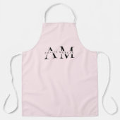 Tablier personnalisé Monogram Pastel Rose (Recto)