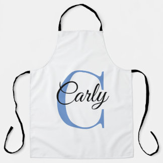Tablier personnalisé monogramme - Périwinkle