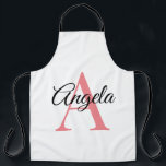 Tablier Personnalisé Monogramme - Rose<br><div class="desc">Tablier Personnalisé Monogramme - Rose</div>