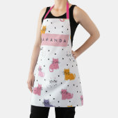 Tablier Personnalisé Motif de chat jouant avec Pois (Insitu)