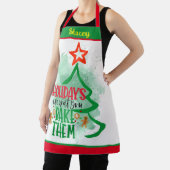 Tablier Personnalisé Nom Baker's Christmas Holidays Baker' (Insitu)