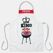 Tablier Personnalisé Nom Funny King of the Grill (Recto)