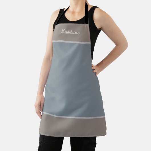 Tablier Personnalisé nommé gris bleu (Insitu)