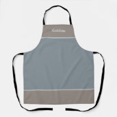 Tablier Personnalisé nommé gris bleu (Recto)