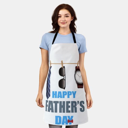 Tablier Personnalisé "Papa's Grilling Apron" (Porté)
