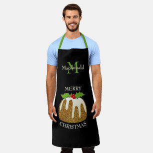 Tablier Personnalisé   PARTIES SCINTILLANT Pudding Noir   
