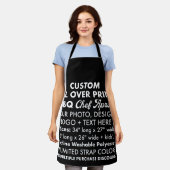 Tablier Personnalisé Partout sur impression BBQ Chef Apron (Porté)