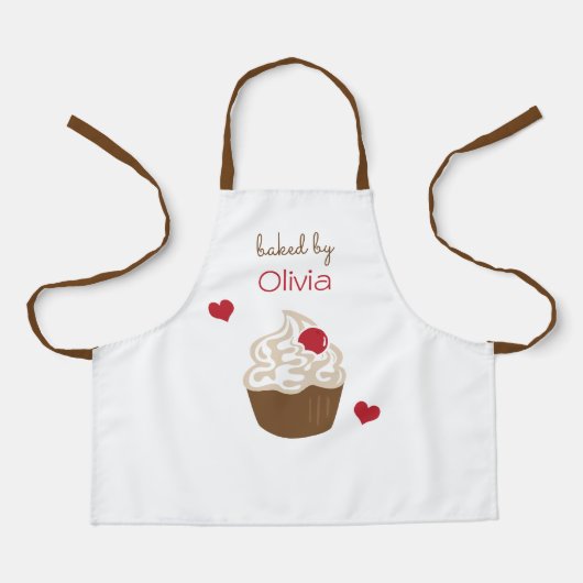 Tablier personnalisé pour enfants | Cupcake Baker  (Recto)