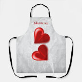 Tablier personnalisé Red Hearts (Recto)