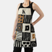 Tablier Personnalisé Style Monogram African Mud Tissu Impr (Insitu)