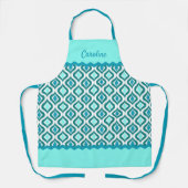 Tablier Personnalisé Turquoise Turquoise Blue Green Ogee M (Recto)