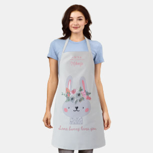 Tablier Personnalisé Un Lapin Aime Votre Dames