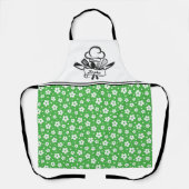 Tablier personnalisé vert et blanc (Recto)