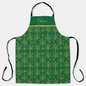Tablier Personnalisé vert et or (Recto)