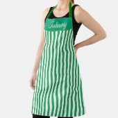 Tablier Personnalisé vert rayé (Insitu)